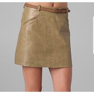 Joie Felicia 100% Leather Mini Skirt